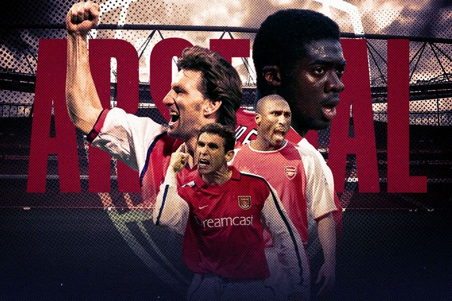 Bek legendaris Arsenal, Tony Adams, Sol Campbell, Martin Keown, hingga KoloToure. (Yusuf/Skor.id).