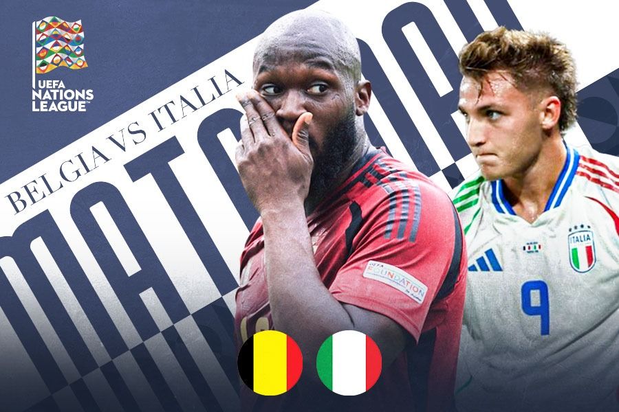 Belgia vs Italia menampilkan dua penyerang tajam, Romelu Lukaku (kiri) dan Mateo Retegui. (Yusuf/Skor.id).