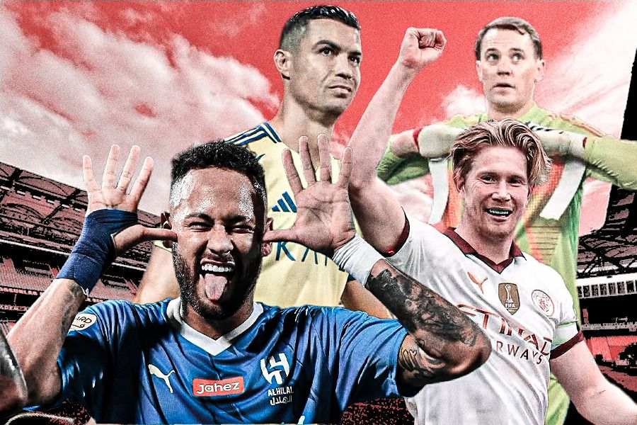 Best XI pemain gratis pada tahun 2025, ada Cristiano Ronaldo, Neymar, Kevin De Bruyne hingga Manuel Neuer. (Rahmat Ari Hidayat/Skor.id).