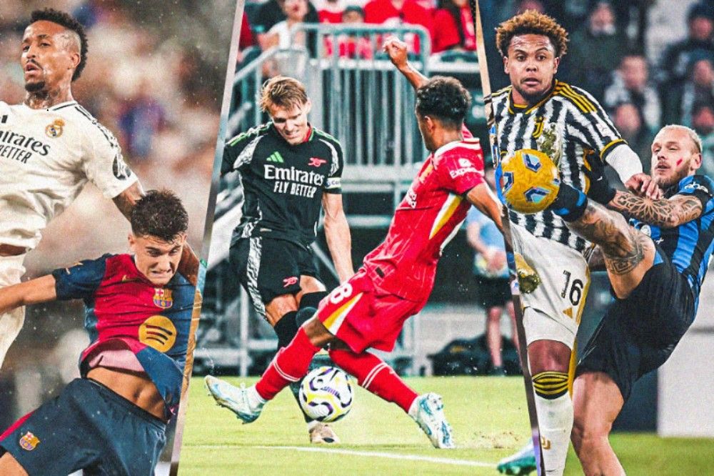 Laga big match pekan ini mempertemukan Real Madrid vs Barcelona, Arsenal vs Liverpool, dan Inter Milan vs Juventus. (Hendy Andika/Skor.id).