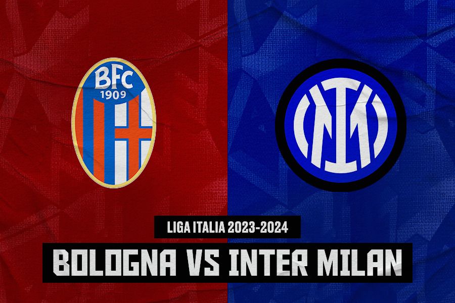 Laga Bologna vs Inter Milan di Liga Italia 2023-2024. (Jovi Arnanda/Skor.id).