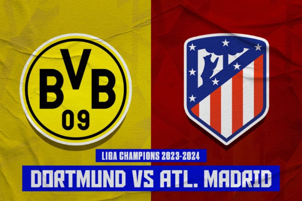 Laga Borussia Dortmund vs Atletico Madrid di Liga Champions. (Hendy Andika/Skor.id).
