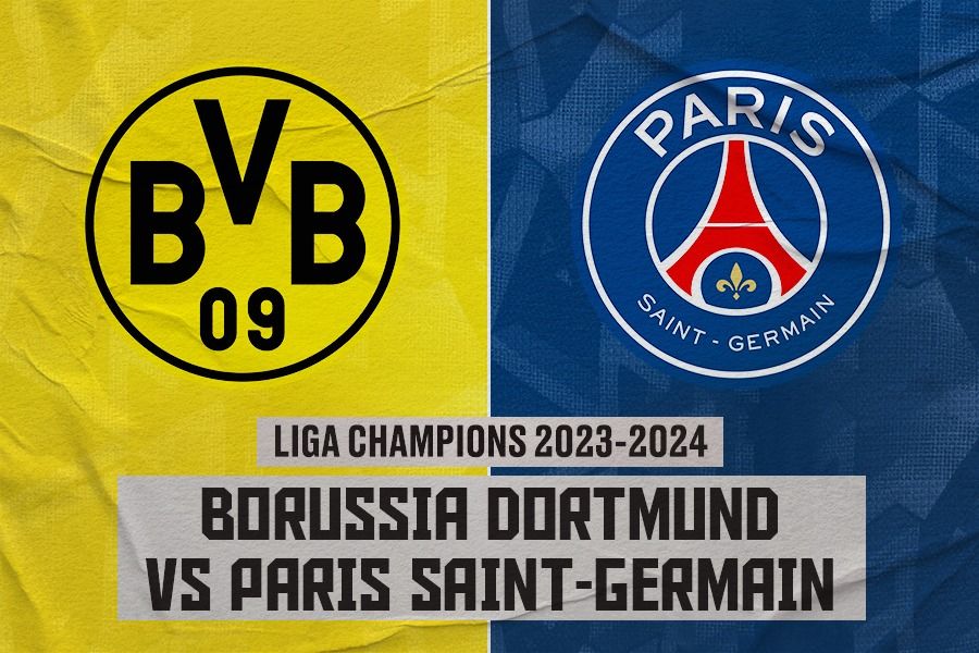 Laga Borussia Dortmuns vs Paris Saint-Germain (PSG) di leg pertama semifinal Liga Champions 2023-2024, di Stadion Signal Iduna Park, Kamis (2/5/2024) dini hari WIB. (Rahmat Ari Hidayat/Skor.id).