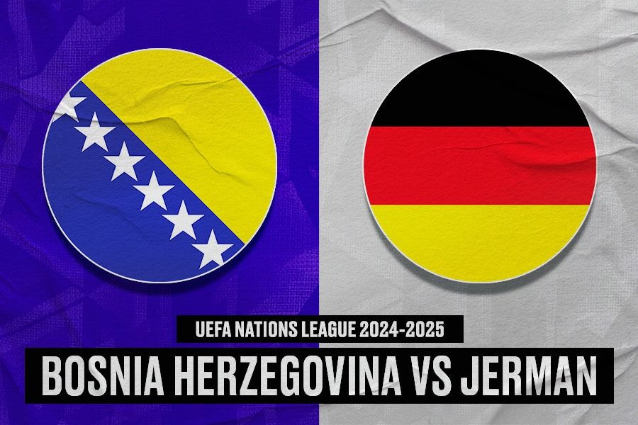 Laga Bosnia dan Herzegovina vs Jerman di UEFA Nations League 2024-2025. (Yusuf/Skor.id).