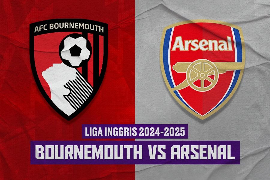 Laga Bournemouth vs Arsenal di Liga Inggris 2024-2025. (Dede Sopatal Mauladi/Skor.id).