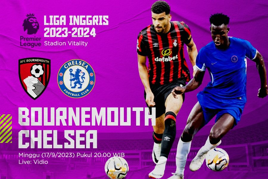 Bournemouth vs Chelsea menghadirkan Dominic Solanke, Minggu (17/9/2023). (Rahmat Ari Hidayat/Skor.id).