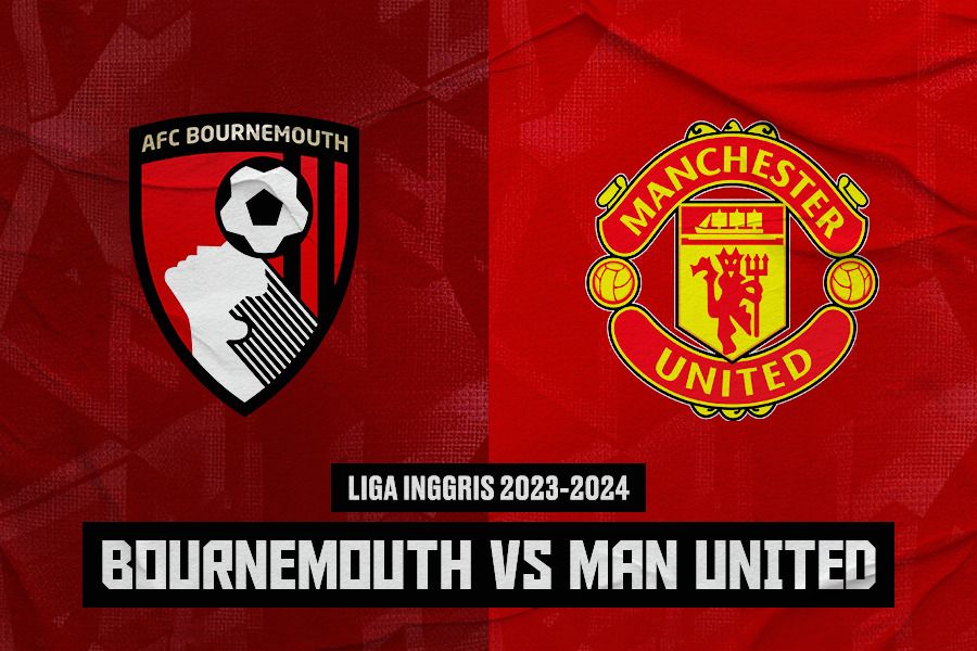 Bournemouth vs Manchester United di Liga Inggris 2023-2024. (Jovi Arnanda/Skor.id).