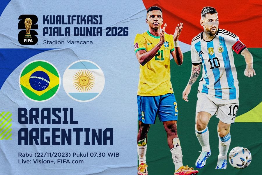 Prediksi dan Link Live Streaming Brasil vs Argentina di Kualifikasi Piala Dunia 2026