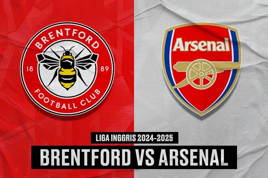 Laga Brentford vs Arsenal di Liga Inggris 2024-2024 akan digelar pada Kamis (1/1/2025) dini hari WIB. (Yusuf/Skor.id).