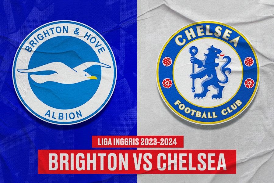 Brighton vs Chelsea di Liga Inggris 2023-2024. (Yusuf/Skor.id).