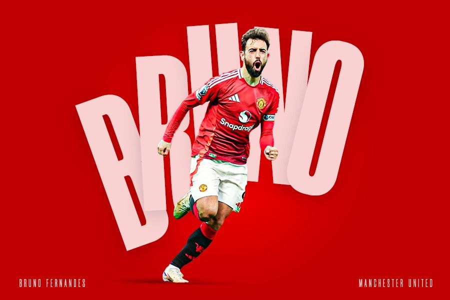 Bruno Fernandes, bintang Manchester United. (Rahmat Ari Hidayat).