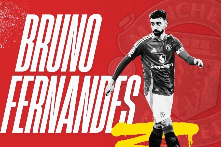 Bruno Fernandes, bintang lapangan pada laga Manchester United vs Real Sociedad di Liga Europa. (Deni Sulaeman/Skor.id).