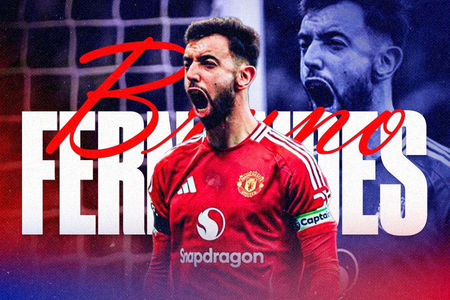 Gol Bruno Fernandes ke gawang Brighton gagal menangkan Manchester United. (Dede Sopatal Mauladi/Skor.id).