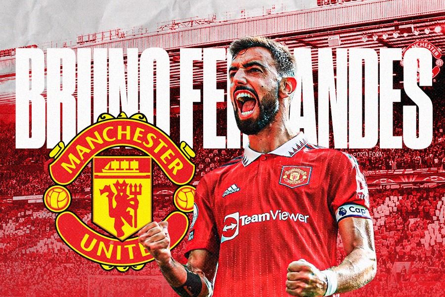 Bruno Fernandes kini menjadi kapten Manchester United. (Dede Sopatal Mauladi/Skor.id).