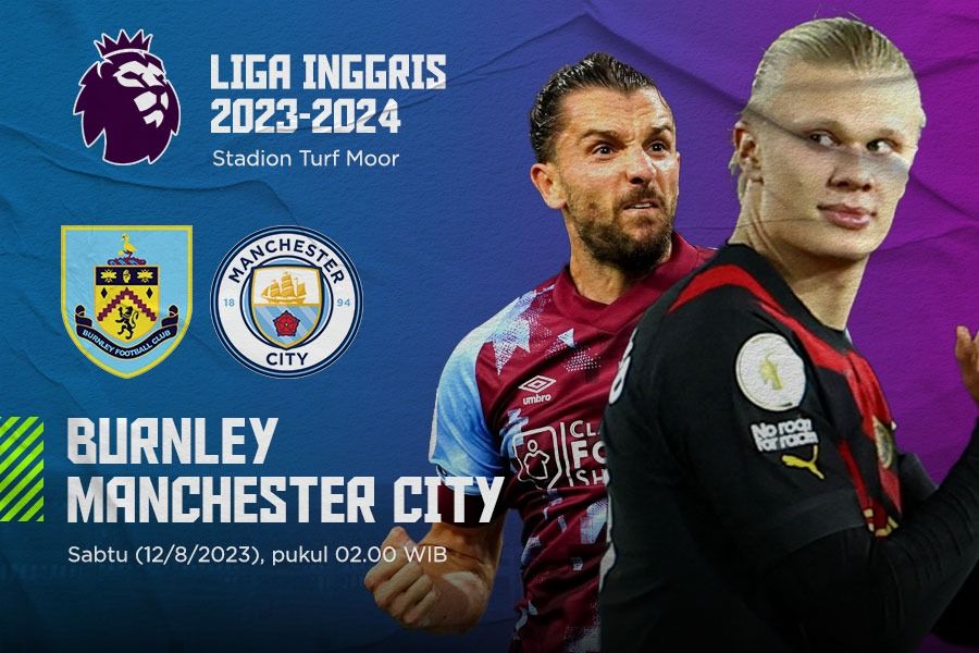 Laga Burnley vs Manchester City akan jadi pembuka Liga Inggris 2023-2024. (M. Yusuf/Skor.id)