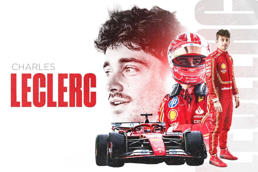 Pembalap Tim Ferrari F1 Charles Leclerc buka-bukaan tentang dirinya ke sebuah media olahraga ternama Italia. (M. Yusuf/Skor.id)