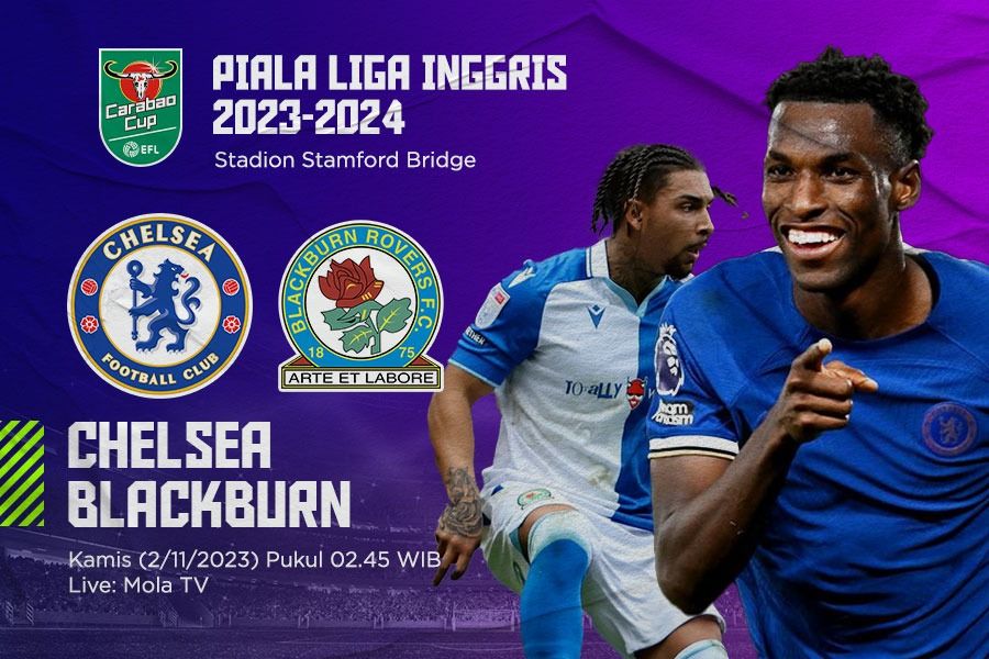 Laga Chelsea vs Blackburn Rovers terjadi di Piala Liga Inggris 2023-2024. (Yusuf/Skor.id)