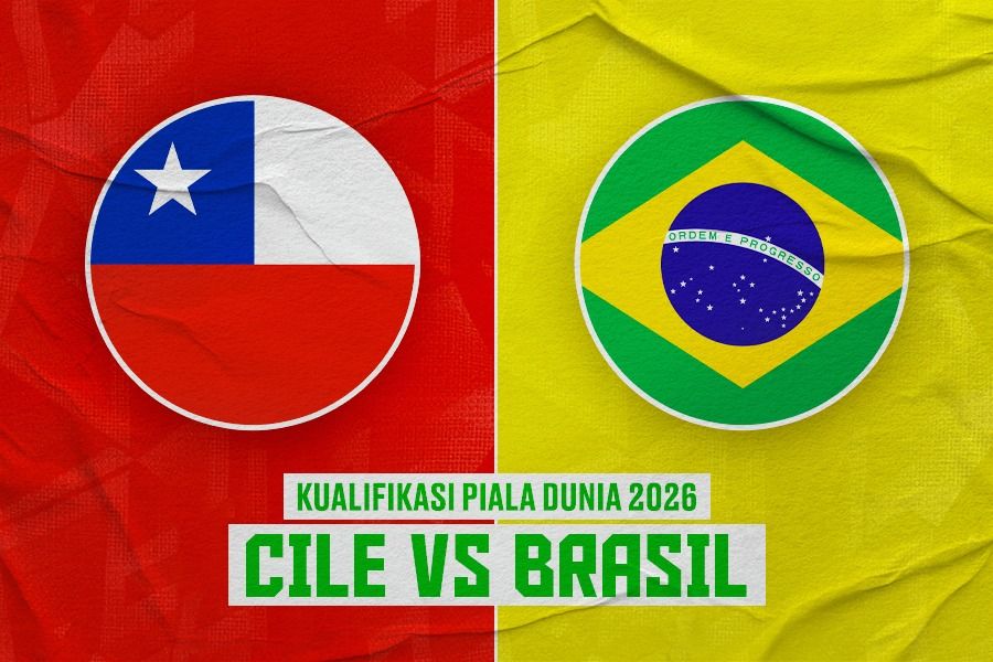 Laga Cile vs Brasil di kualifikasi Piala Dunia 2026. (Rahmat Ari Hidayat/Skor.id).