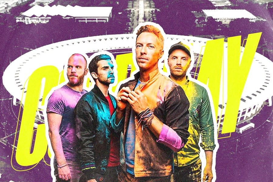 Coldplay salah satu grup band yang tampil di SUGBK pada 2023 (Jovi Arnanda/Skor.id).