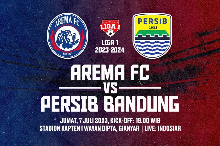 Arema FC vs Persib - laga Liga 1 2023-2024 - Dede Mauladi - Skor.id