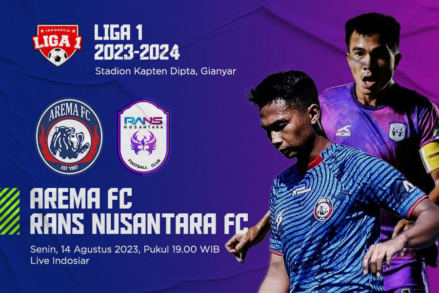 Arema FC vs Rans Nusantara FC untuk pekan kedelapan Liga 1 2023-2024 pada 14 Agustus 2023. Joevi Arnanda - Skor.id