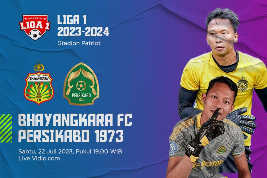 Bhayangkara FC vs Persikabo 1973 dalam laga pekan keempat Liga 1 2023-2024 pada 22 Juli 2023. Joevi Arnanda - Skor.id