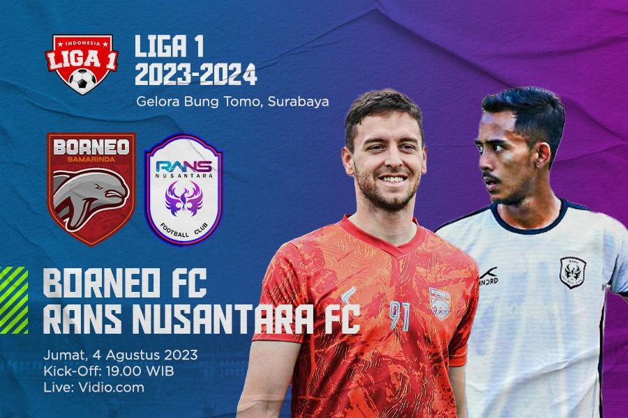 Prediksi dan Link Live Streaming Borneo FC vs Rans Nusantara FC di Liga 1 2023-2024
