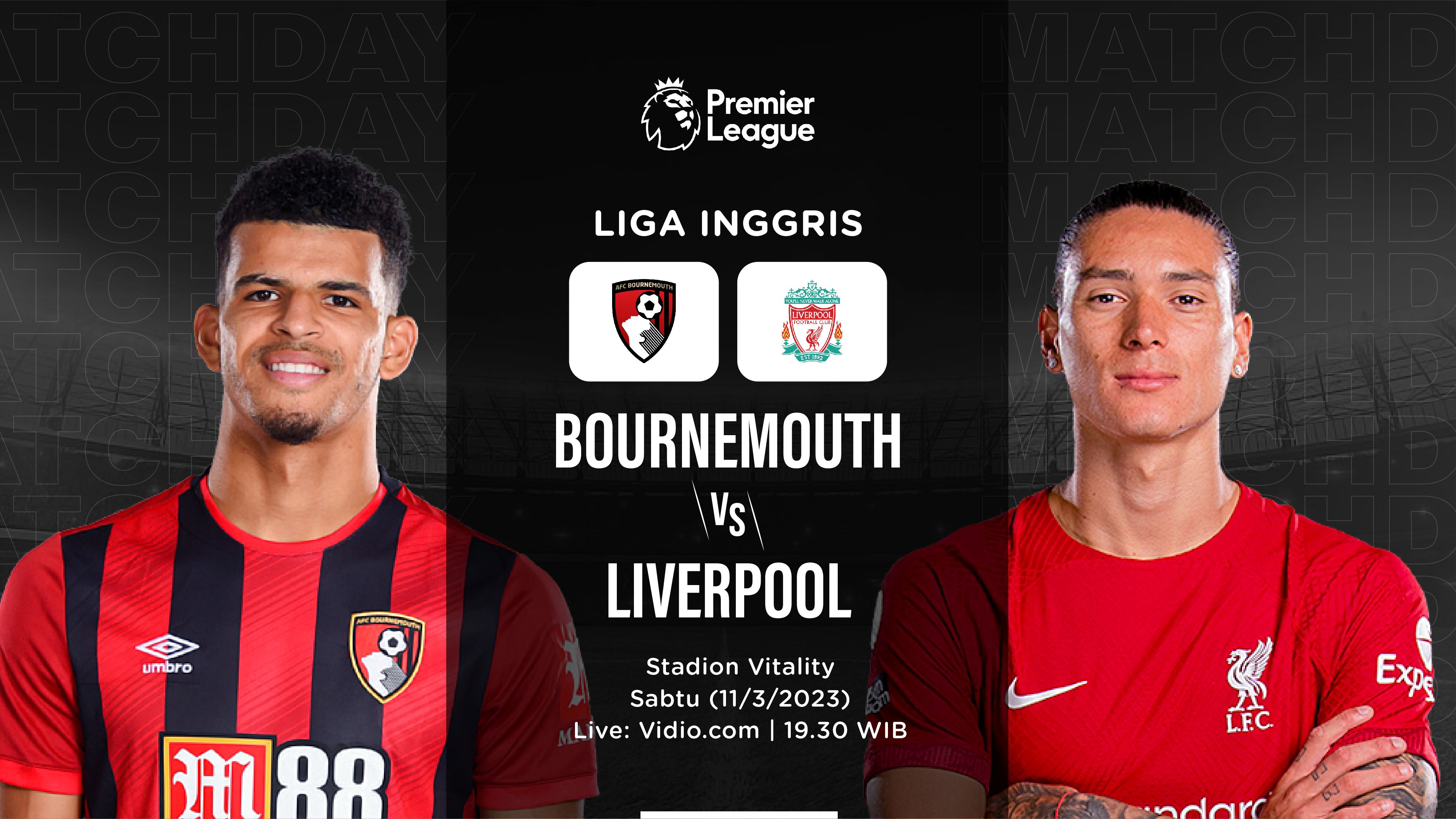 Bournemouth vs Liverpool akan mempertemukan ominic Solanke vs Darwin Nunez. (Grafis Hendy AS/Skor.id)
