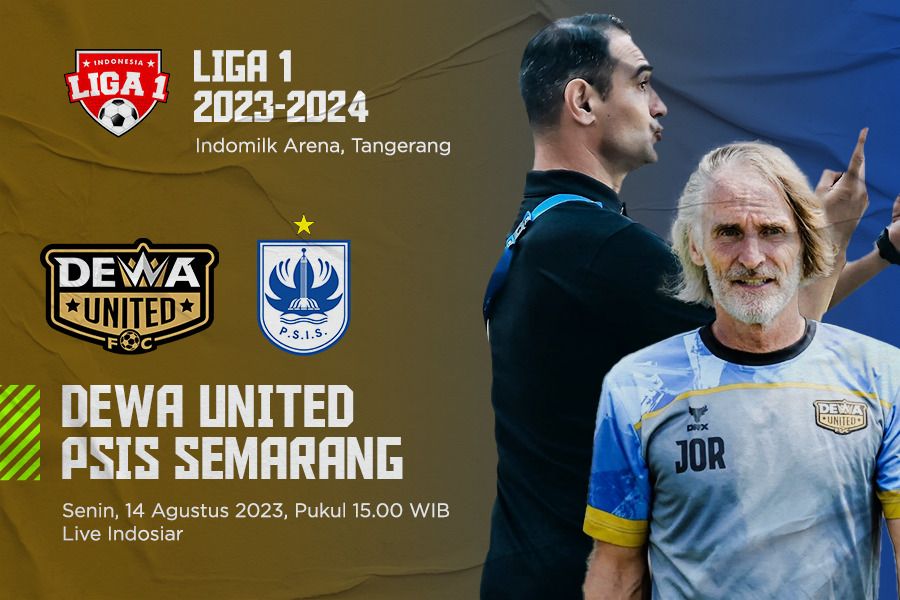 Dewa United vs PSIS Semarang untuk pekan kedelapan Liga 1 2023-2024 pada 14 Agustus 2023. Joevi Arnanda - Skor.id