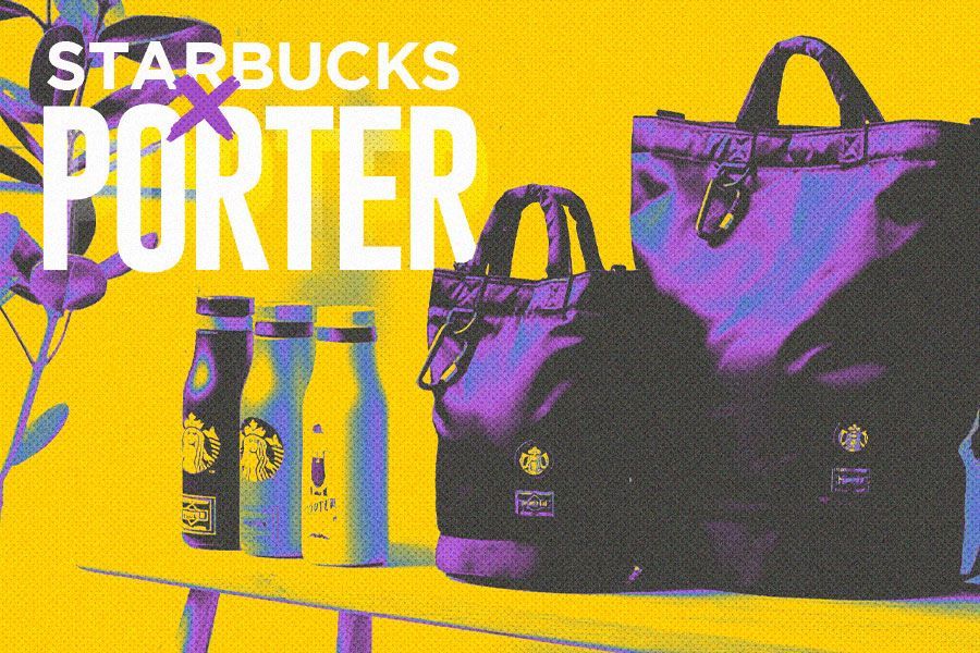 Tumbler dan tas hasil kolaborasi Starbucks Jepang x Porter tidak hanya terlihat elegan namun juga fungsional. (Hendy AS/Skor.id)