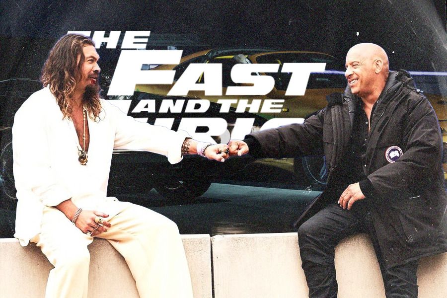 Jason Momoa (kiri) dan Vin Diesel diyakini takkan muncul dalam fim Fast & Furious 11. (Jovi Arnanda/Skor.id)