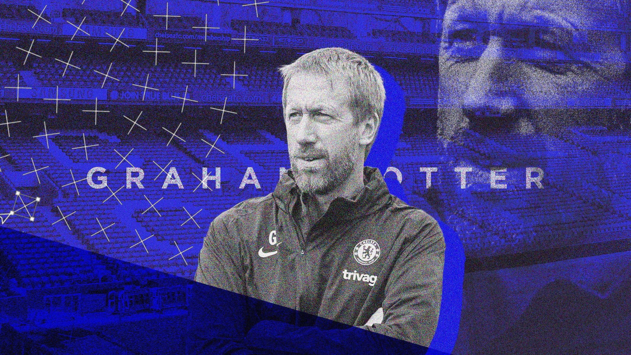 Pelatih Chelsea, Graham Potter. (Grafis: Hendy/Skor.id)