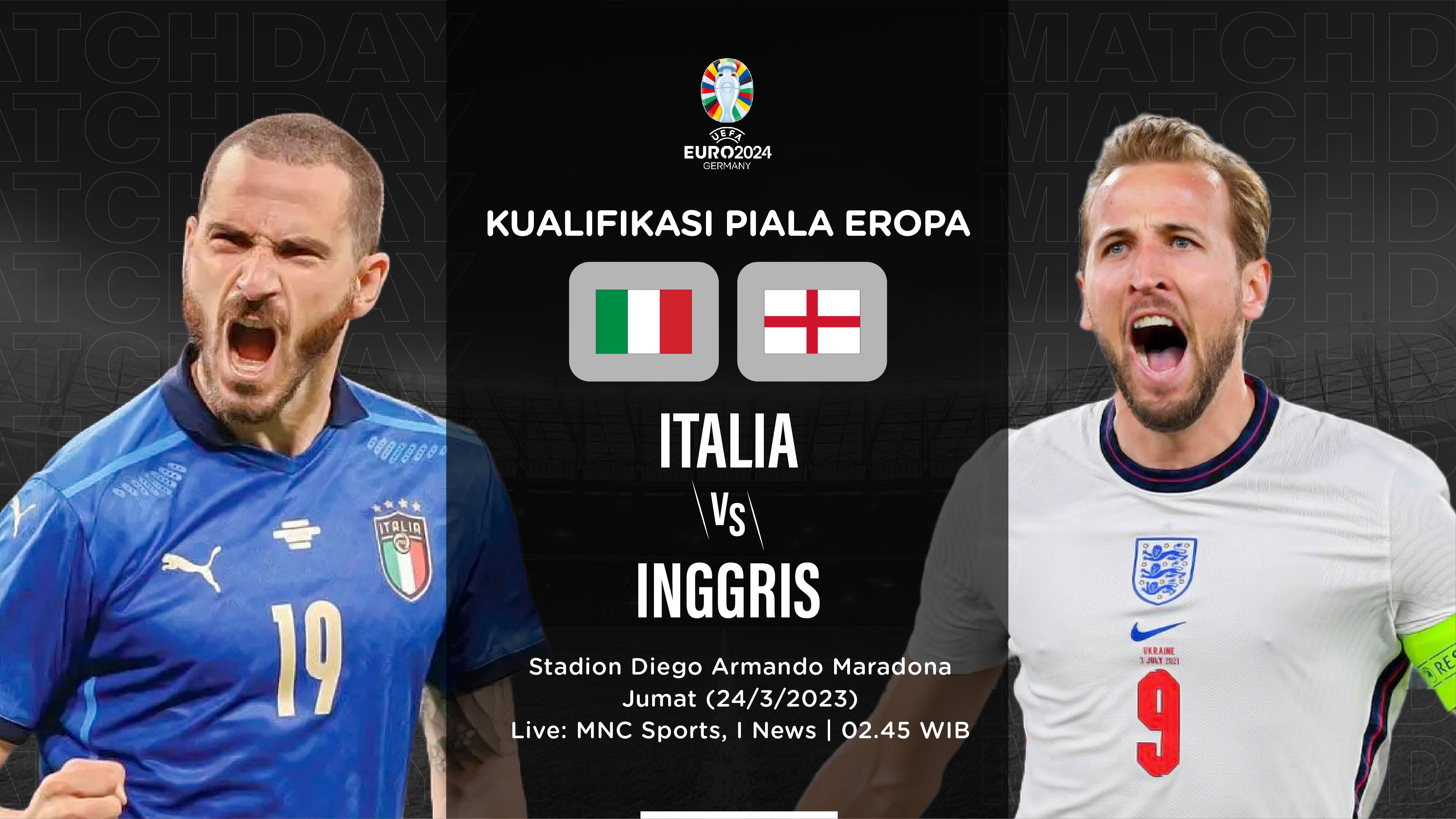 Prediksi dan Link Live Streaming Italia vs Inggris di Kualifikasi Euro 2024