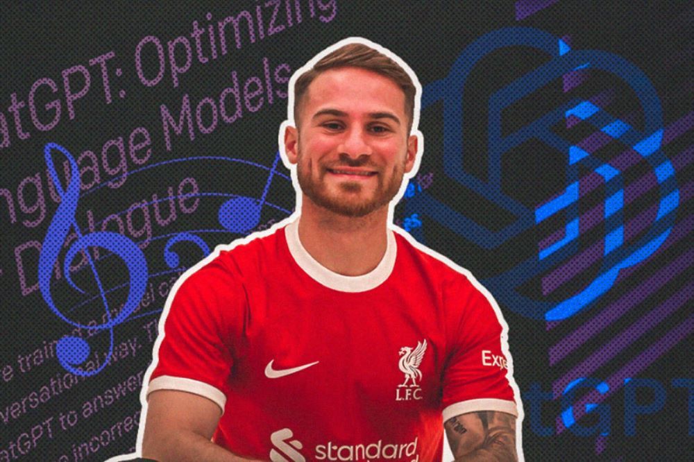 ChatGPT sudah memunculkan lagu untuk Alexis Mac Allister hanya beberapa saat sebelum sang gelandang resmi ke Liverpool. (Hendy AS Skor.id) 