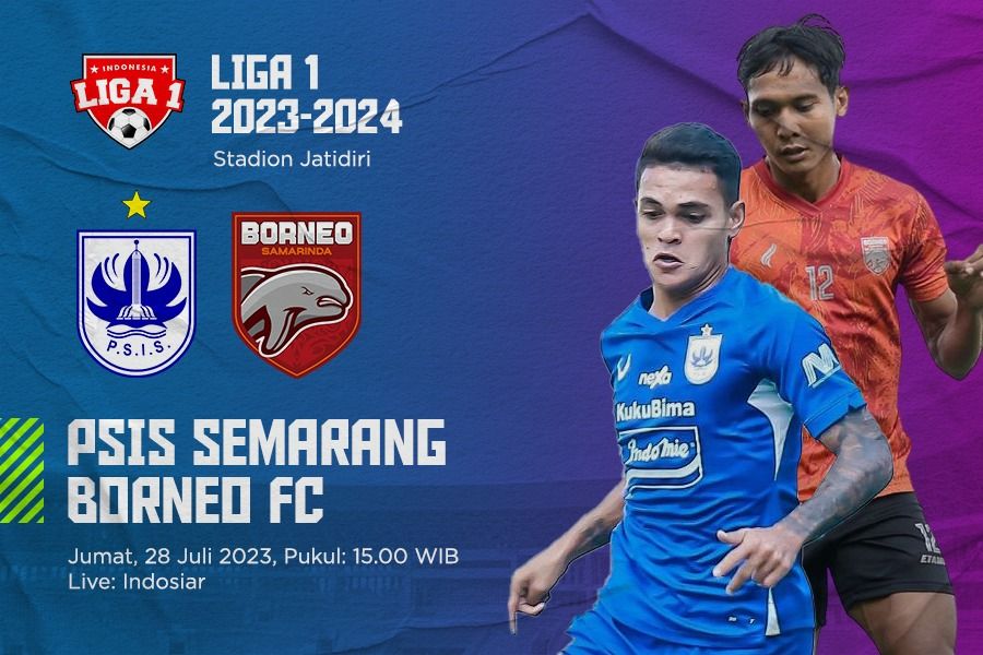 PSIS  vs Borneo FC dalam laga pekan kelima Liga 1 2023-2024. Zulhar Eko Kurniawan - Skor.id