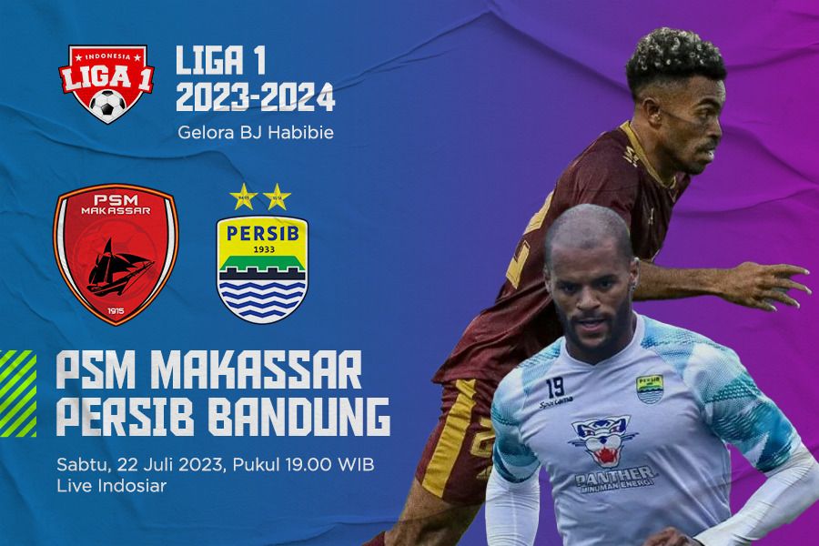 PSM Makassar vs Persib dalam laga pekan keempat Liga 1 2023-2024 pada 22 Juli 2023. Joevi Arnanda - Skor.id