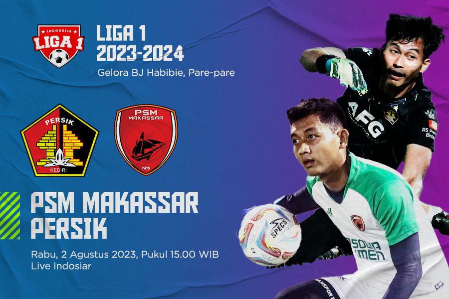 PSM Makassar vs Persik untuk laga pekan keenam Liga 1 2023-2024. Joevi Arnanda - Skor.id