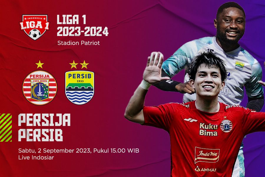 Persija vs Persib untuk bigmatch Liga 1 2023-2024. Joevi Arnanda - Skor.id