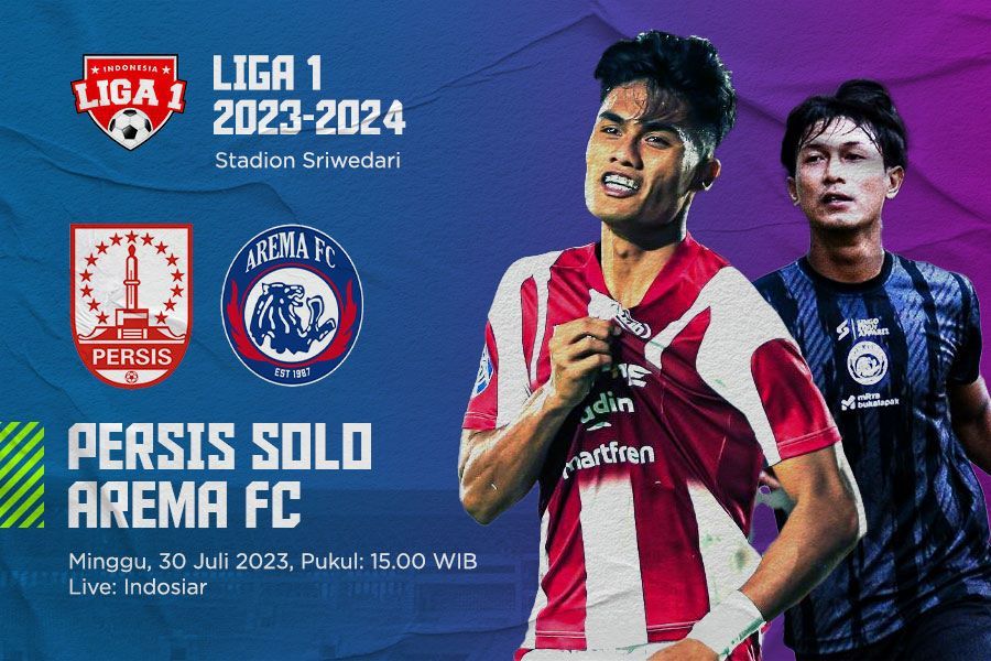 Persis Solo vs Arema FC dalam laga pekan kelima Liga 1 2023-2024. M Yusuf - Skor.id