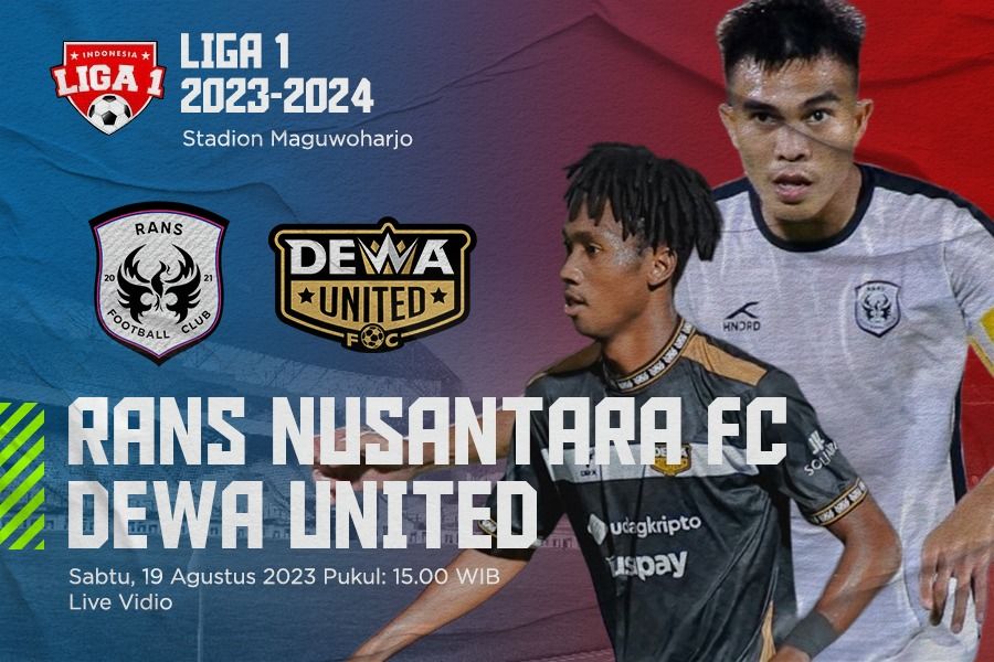 Rans Nusantara FC vs Dewa United untuk laga pekan kesembilan Liga 1 2023-2024. Zulhar Kurniawan - Skor.id