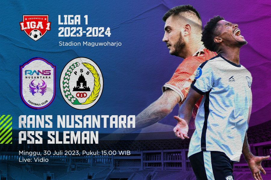 Rans Nusantara FC vs PSS Sleman dalam laga pekan kelima Liga 1 2023-2024. M Yusuf - Skor.id