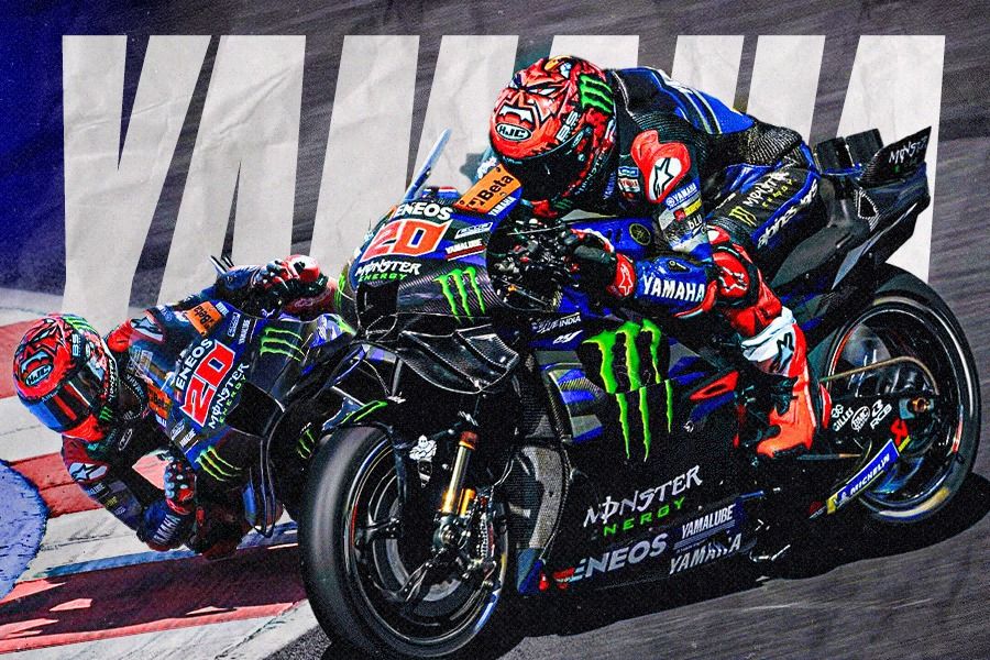 Juara dunia MotoGP 2021 dari tim pabrikan Yamaha Fabio Quartararo diyakini bakal bangkit saat Yamaha beralih ke mesin V4. (Dede S. Mauladi/Skor.id)