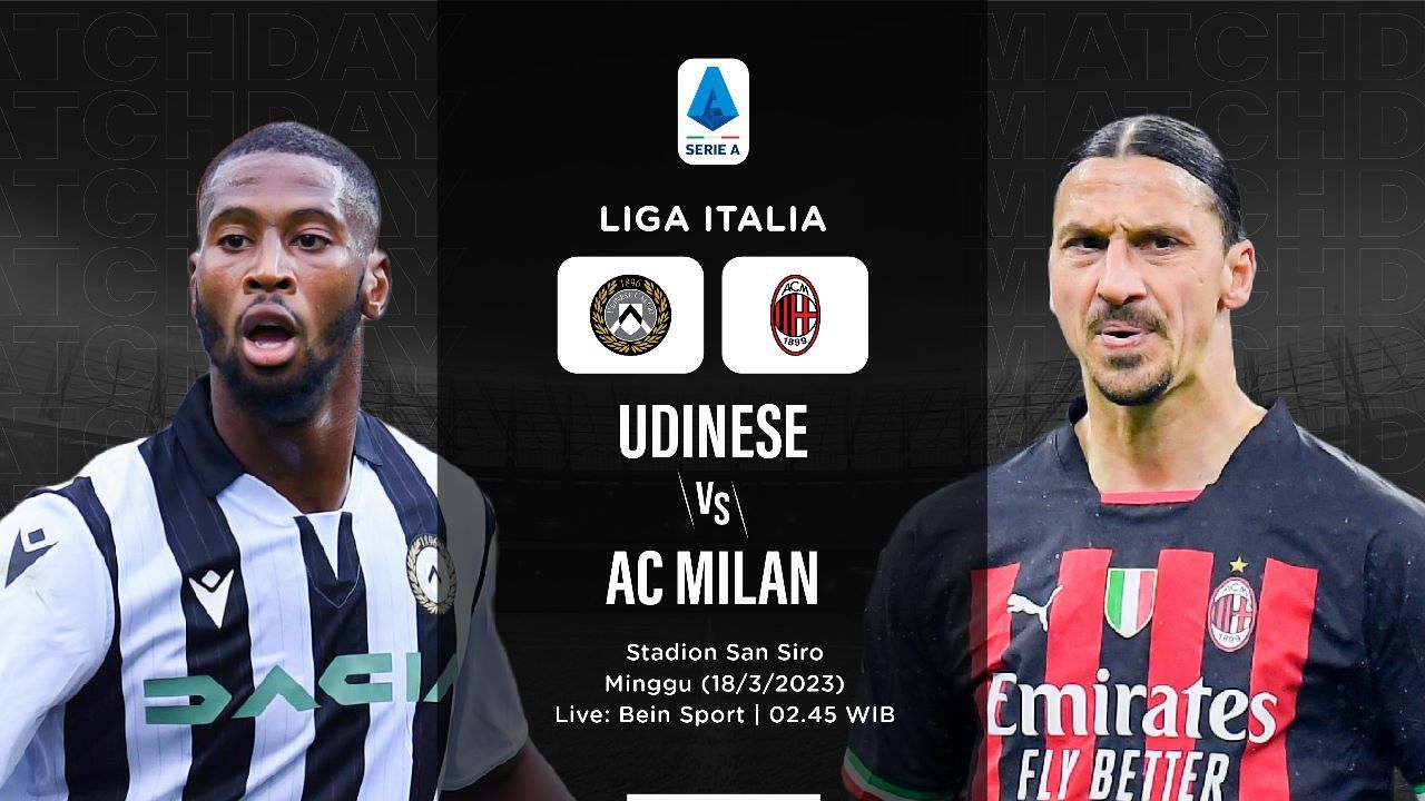 Hasil Udinese vs AC Milan: Takluk 1-3, I Rossoneri Kembali Gagal Menang