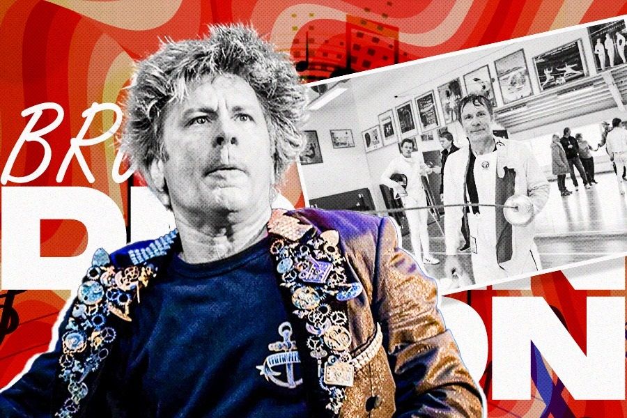 Bruce Dickinson vokalis grup heavy metal legendaris Iron Maiden. (Dede Mauladi/Skor.id)