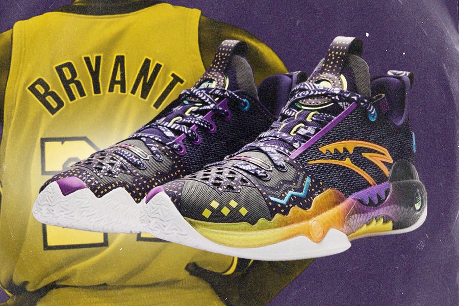 Desain dan warna Anta Shock Wave 5 Pro “Agility” Kyrie Irving PE benar-benar terinspirasi dari Kobe Bryant. (Jovi Arnanda/Skor.id)