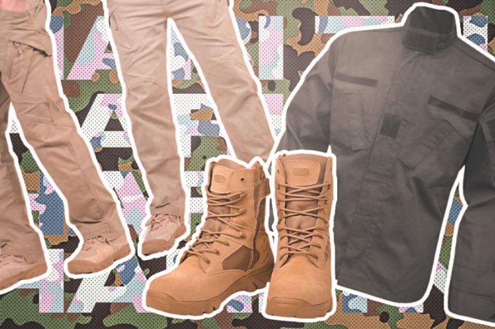 Tampilan ala tentara berupa sepatu boot, celana panjang, kemeja, kaus tactical, hingga tas, memang bisa membuat Anda berbeda. (Hendy AS/Skor.id)