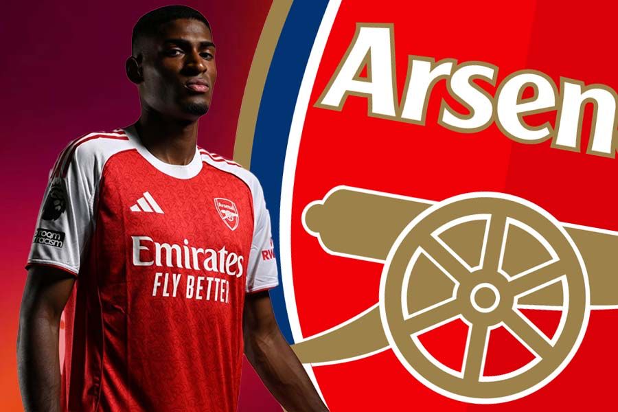 Bek baru Arsenal, Cristhian Mosquera, yang didatangkan dari Valencia. (Grafis: Deni Sulaeman/Skor.id).