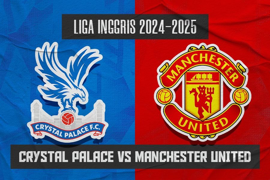 Laga Crystal Palace vs Manchester United di Liga Inggris 2024-2025. (Hendy Andika/Skor.id).