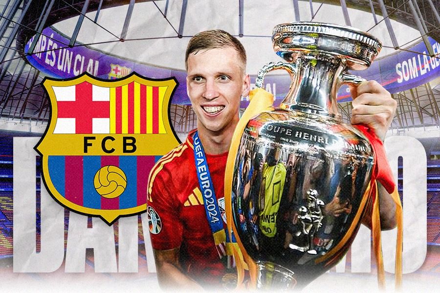 Bintang Spanyol, Dani Olmo kini sebagai pemain Barcelona. (Dede Sopatal Mauladi/Skor.id)