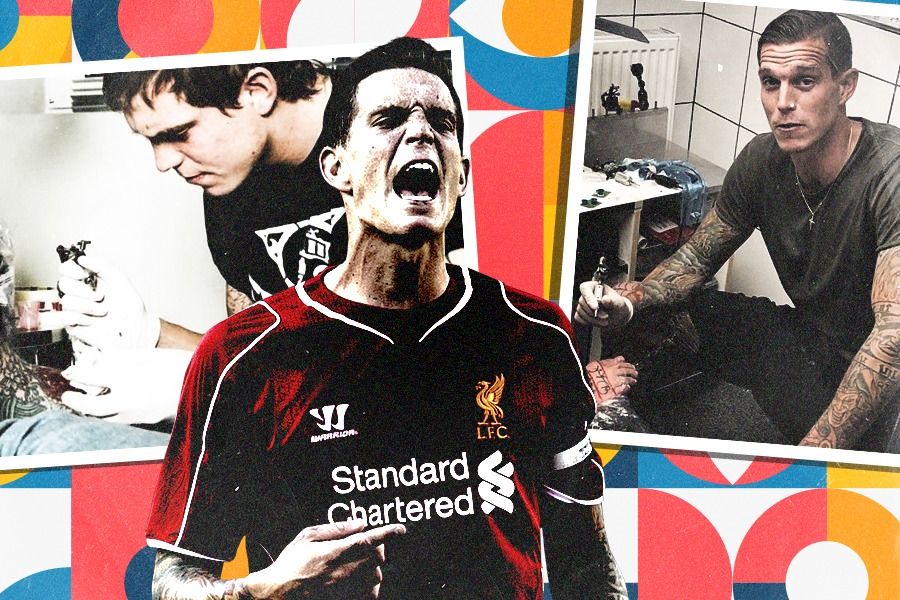 Mantan bek tengah Liverpool Daniel Agger kini menjadi seniman tato sekaligus pebisnis. (Jovi Arnanda/Skor.id)